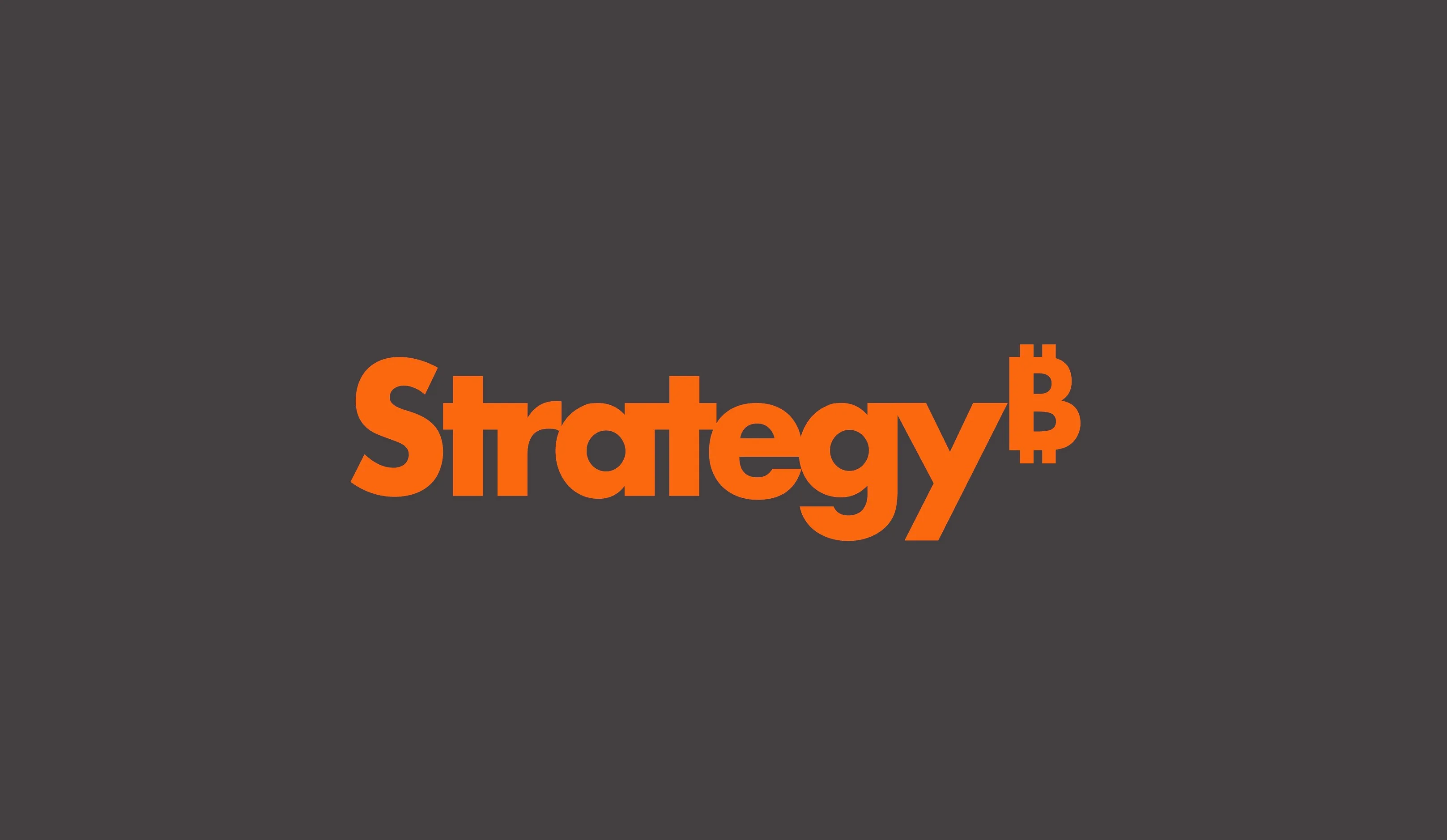 The orange Strategy logo on a dark grey background