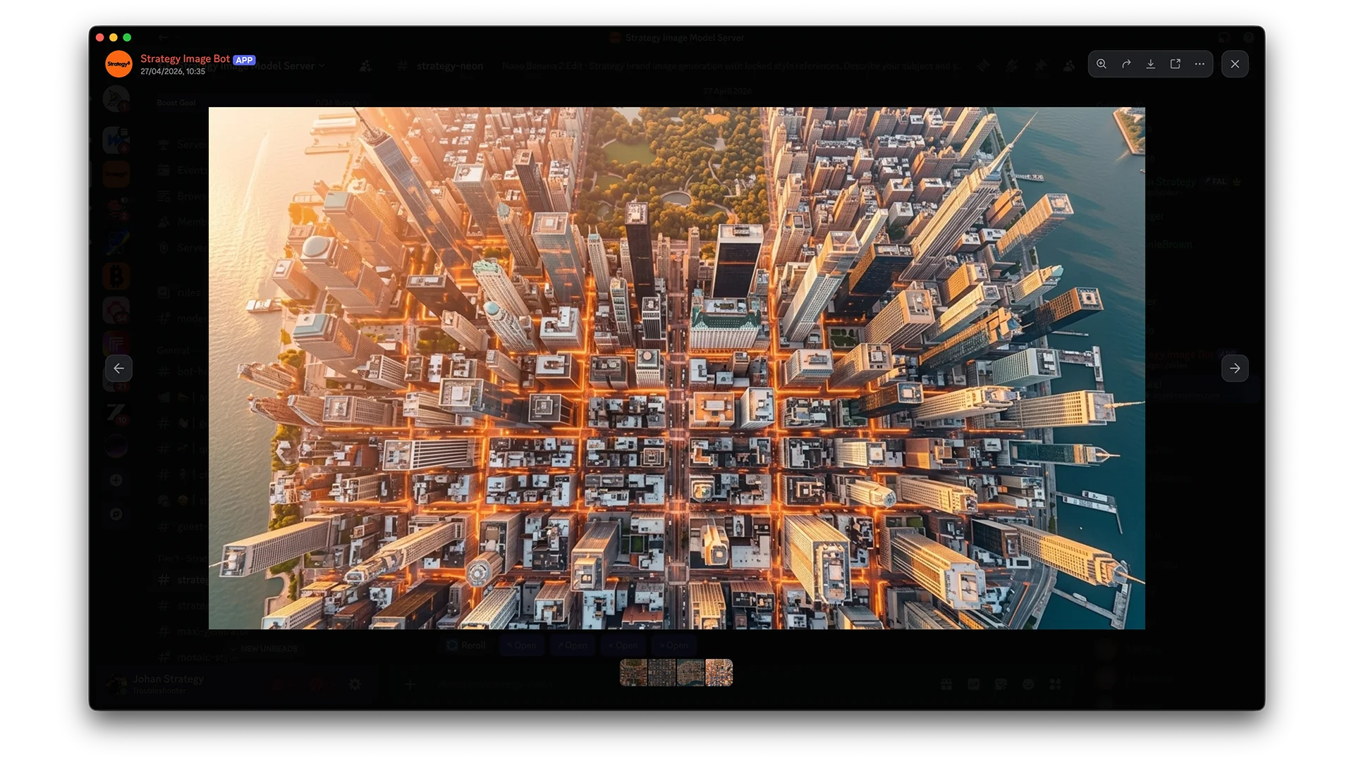 Brand-locked image generation channel