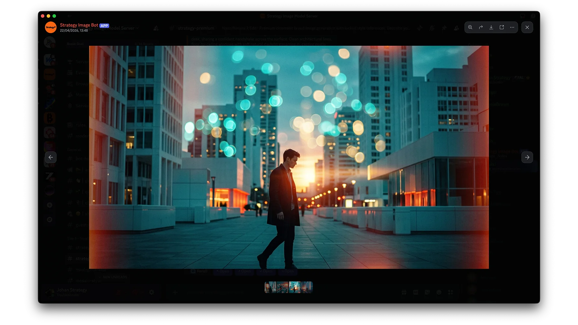 Image generation results in Discord